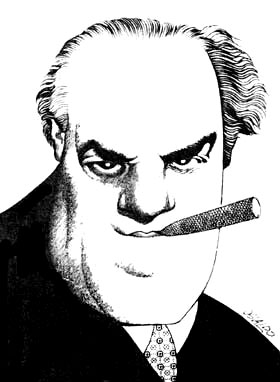 Pauta Musical, 13/04/2019 - Charge de Villa-Lobos, feita por Osvaldo e publicada na Folha de S.Paulo em 12 de abril de 1987