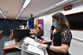 Ato pela assinatura da Convenção 190 da OIT - Organização Internacional do Trabalho sobre violência e assédio no trabalho. Lara Cordeiro - Mestre de Cêrimonia