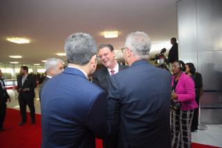 Chegada de autoridades ao Congresso Nacional para a posse do presidente eleito, Luiz Inácio Lula da Silva. Senador Carlos Fávaro (PSD-MT)