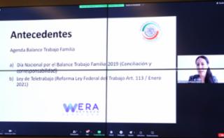 Seminário “Desafios e experiências de ampliação da licença-maternidade”. Assessora da senadora Alejandra Reynoso Sánchez-(México), Milagros Rodriguez.