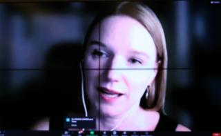 Seminário “Desafios e experiências de ampliação da licença-maternidade”. Pesquisadora de políticas de cuidados e relações de gênero no mercado de trabalho e professora assistente na Universidade de Varsóvia/Polônia, Anna Kurowska.