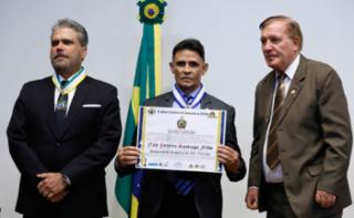 Homenagem aos 121 anos de seu nascimento. Comendador, Frederico Lapenda. Personalidade Brasileira do Ano - Turismo, Nilo Pereira Santiago Filho. Ex-senador, João Carlos Bruno.