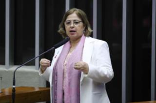 Homenagem à Campanha Internacional do Outubro Rosa. Ministra das Mulheres, Cida Gonçalves