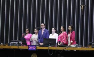 Homenagem à Campanha Internacional do Outubro Rosa.