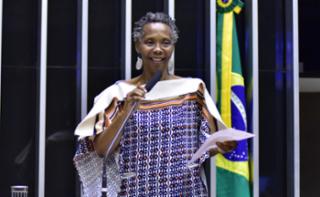 Homenagem à Campanha Mundial de 21 Dias de Ativismo pelo Fim da Violência Contra as Mulheres. Secretária de Gestão do Sistema Nacional de Promoção da Igualdade Racial, Iêda Leal.