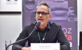 Lançamento da Campanha Masculinidade Consciente. Jornalista - Rádio Câmara, André Amaro.