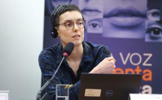 Reunião com representantes da Divisão de Gestão e Orçamento do Comitê de Governança Pública da Organização para a Cooperação e Desenvolvimento Econômico (OCDE). Pesquisadora do OECD, Giulia Morando