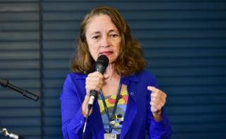 Aula Magna do Curso Orçamento Mulher. Participante, Rita.