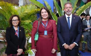 1ª Reunião de Mulheres Parlamentares. Secretária-Geral Das Relações Exteriores, Embaixadora Maria Laura Da Rocha, Ex-Deputada, Margarete Coelho e o Presidente da Câmara dos Deputados, Arthur Lira.