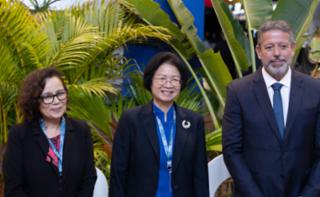 1ª Reunião de Mulheres Parlamentares. Secretária-Geral Das Relações Exteriores, Embaixadora Maria Laura Da Rocha, Deputada da China, Fu Caixiang e Presidente da Câmara dos Deputados, Arthur Lira