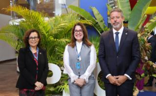 1ª Reunião de Mulheres Parlamentares. Secretária-Geral Das Relações Exteriores, Embaixadora Maria Laura Da Rocha, Dep. Rogéria Santos (REPUBLICANOS - BA) e Presidente da Câmara dos Deputados, Arthur Lira