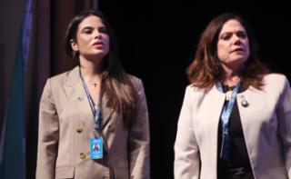 1ª Reunião de Mulheres Parlamentares. Dep. Yandra Moura (UNIÃO - SE) e Dep. Soraya Santos (PL - RJ)