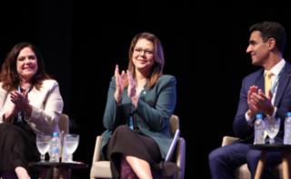 1ª Reunião de Mulheres Parlamentares. Dep. Soraya Santos (PL - RJ), Senadora, Leila Barros (PDT - DF) e Prefeito de Maceió, João Henrique Caldas