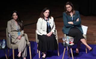 1ª Reunião de Mulheres Parlamentares. Dep. Yandra Moura (UNIÃO - SE). Dep. Soraya Santos (PL - RJ). Senadora, Leila Barros