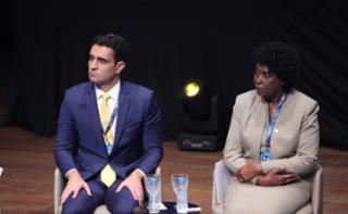 1ª Reunião de Mulheres Parlamentares. Prefeito de Maceió, João Henrique Caldas. Dep. Benedita da Silva
	(PT - RJ).