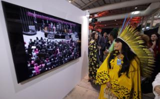 Abertura da Exposição “Mulheres no Poder” - Opening of the Exhibition “Women in Power” - Apertura de la Exposición “Mujeres en el Poder”. Dep. Célia Xakriabá
	(PSOL - MG)