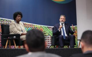 Coletiva de Imprensa. Dep. Benedita da Silva (PT - RJ) e Presidente da Câmara dos Deputados, Arthur Lira