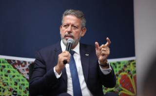 Coletiva de Imprensa. Presidente da Câmara dos Deputados, Arthur Lira