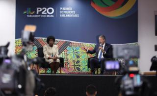 Coletiva de Imprensa. Dep. Benedita da Silva (PT - RJ) e Presidente da Câmara dos Deputados, Arthur Lira