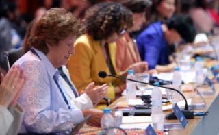 1ª Sessão de Trabalho - 1st Working Session - 1ª Sesión de trabajo. Representante do Reino Unido, Membro da Câmara dos Lordes, Baronesa Anelay of St. Johns.