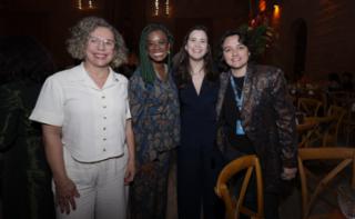 Jantar oficial - Official dinner - Cena oficial. Dep. Ana Paula Lima (PT - SC), Dep. Carol Dartora (PT - PR), Dep. Maria Arraes (SOLIDARIEDADE - PE) e Carla Ayres (PT - SC)