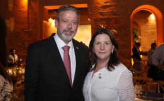 Jantar oficial - Official dinner - Cena oficial. Presidente da Câmara dos Deputados, Arthur Lira e Dep. Carmen Zanotto (CIDADANIA/SC)