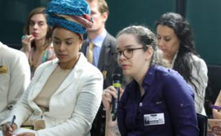 Assinatura do protocolo para combate à violência política contra mulheres. Participante, Luana Soares