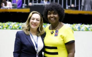 3ª Sessão de Trabalho - 3rd Working Session - 3ª Sesión de trabajo. Deputada do Brasil, Delegada Adriana Accorsi (PT - GO) e Deputada do Brasil, Benedita da Silva (PT - RJ)