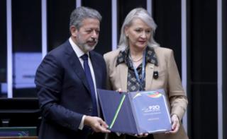 Sessão de encerramento - Closing session - Clausura. Presidente da Câmara dos Deputados do Brasil, Arthur Lira (PP - AL) e South Africa Speaker, Annelie Lotriet.