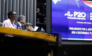 Sessão de encerramento - Closing session - Clausura.  Inter-Parlamentary Union Speaker, Mrs Tulia Ackson e Presidente da Câmara dos Deputados do Brasil, Arthur Lira (PP - AL).