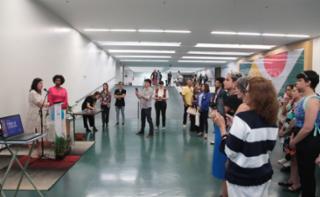 Abertura da exposição Pequim+30 e a Igualdade de Gênero no Parlamento Brasileiro. Dep. Sâmia Bomfim (PSOL - SP) e ONU mulheres, Ana Carolina Querino