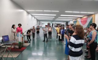 Abertura da exposição Pequim+30 e a Igualdade de Gênero no Parlamento Brasileiro. Dep. Sâmia Bomfim (PSOL - SP) e ONU mulheres, Ana Carolina Querino