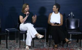 Premiação do Concurso Audiovisual pelo Fim da Violência contra a Mulher. Coordenação de Transmissão em Tempo Real, Ginny Carla Morais de Carvalho e Secretária da Mulher, Ana Cláudia Lustosa