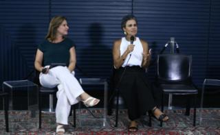 Premiação do Concurso Audiovisual pelo Fim da Violência contra a Mulher. Coordenação de Transmissão em Tempo Real, Ginny Carla Morais de Carvalho e Secretária da Mulher, Ana Cláudia Lustosa