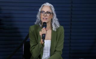 Premiação do Concurso Audiovisual pelo Fim da Violência contra a Mulher. Diretora de Educação e Cultura do SINDILEGIS, Érica Ceolin