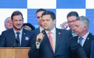 Anúncio da formação da Federação União Progressistas. Presidente do Senado Federal do Brasil, Davi Alcolumbre (UNIÃO - AP)