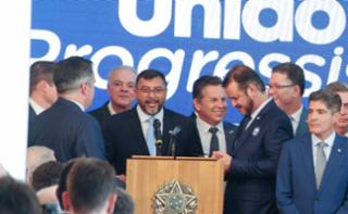 Anúncio da formação da Federação União Progressistas. Governador do Amazonas, Wilson Miranda Lima.