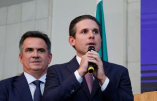 Anúncio da formação da Federação União Progressistas. Presidente da Câmara dos Deputados, Hugo Motta (REPUBLICANOS - PB)