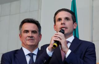 Anúncio da formação da Federação União Progressistas. Presidente da Câmara dos Deputados, Hugo Motta (REPUBLICANOS - PB)