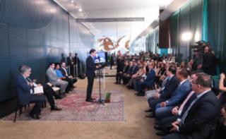 Lançamento da programação comemorativa dos 200 anos da Câmara. Presidente da Câmara dos Deputados, Hugo Motta (REPUBLICANOS - PB)