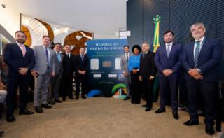 Lançamento da programação comemorativa dos 200 anos da Câmara. Dep. Lafayette de Andrada (REPUBLICANOS - MG) e Presidente da Câmara dos Deputados, Hugo Motta (REPUBLICANOS  - PB)