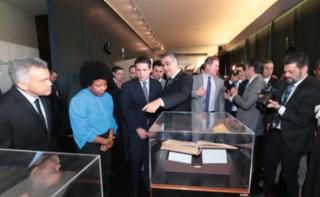 Lançamento da programação comemorativa dos 200 anos da Câmara.Dep.Cleber Verde(MDB-MA),Dep.Jack Rocha(PT-ES),Dep. Lafayette de Andrada (REPUBLICANOS - MG) e Presidente da Câmara dos Deputados, Hugo Motta (REPUBLICANOS  - PB)