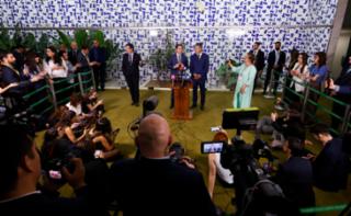 Coletiva de imprensa. Presidente da Câmara dos Deputados, Hugo Motta (REPUBLICANOS - PB) e Dep. Arthur Lira (PP - AL)