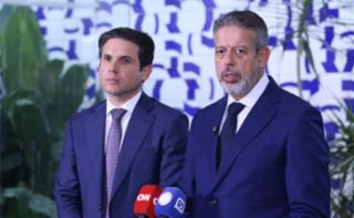 Coletiva de imprensa. Presidente da Câmara dos Deputados, Hugo Motta (REPUBLICANOS - PB) e Dep. Arthur Lira (PP - AL)