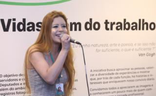 Abertura da exposição Servidores da Câmara: Servidores, vidas além do trabalho.Servidora.Amanda Borges.