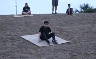 Escorrega no Gramado - Gramado do Congresso. Participante, George Henrique