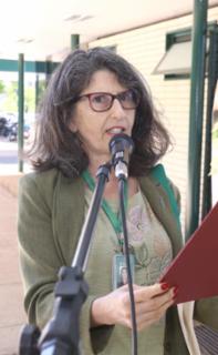 Inauguração da "EcoFeira - Orgânicos na Câmara". Estacionamento do Anexo IV. Servidora, Raquel Henkin