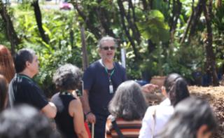 Viveiro aberto e Sarau. Chefe de gestão de áreas verdes, Paulo Barreiras.