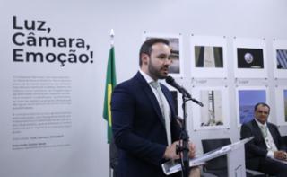Cerimônia de Premiação do Concurso “Luz, Câmara, Emoção” e Lançamento de Fotolivro de mesmo título. Diretor-Geral da Câmara dos Deputados, Guilherme Barbosa Brandão.
