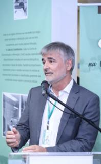 Abertura da Exposição Servidores Constituintes. Diretor do Centro de Documentação e Informação, Sergio Sampaio.